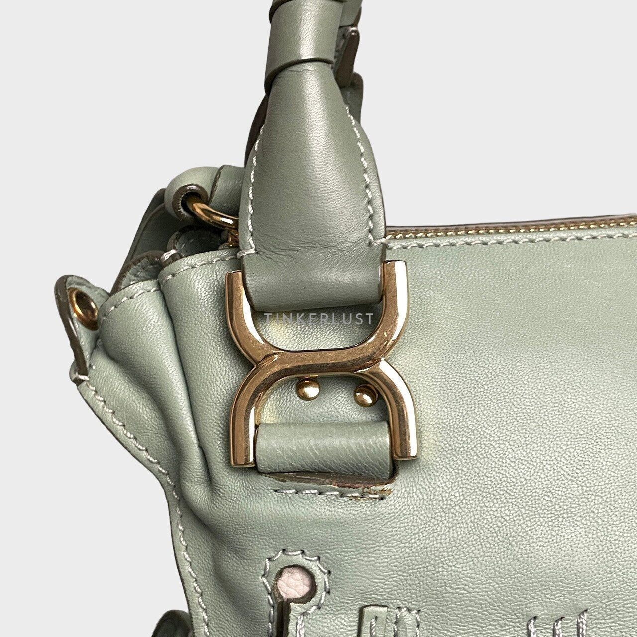 Chloe Marcie Medium Light Green Calfksin GHW Satchel