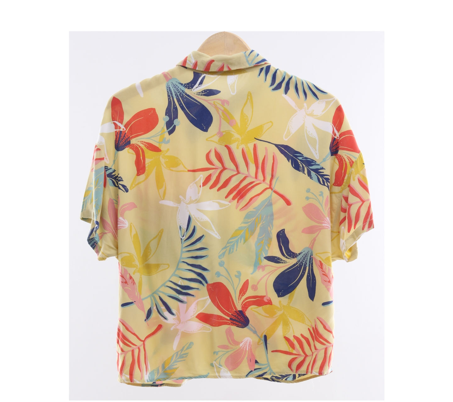 Pull & Bear Yellow Floral Blouse