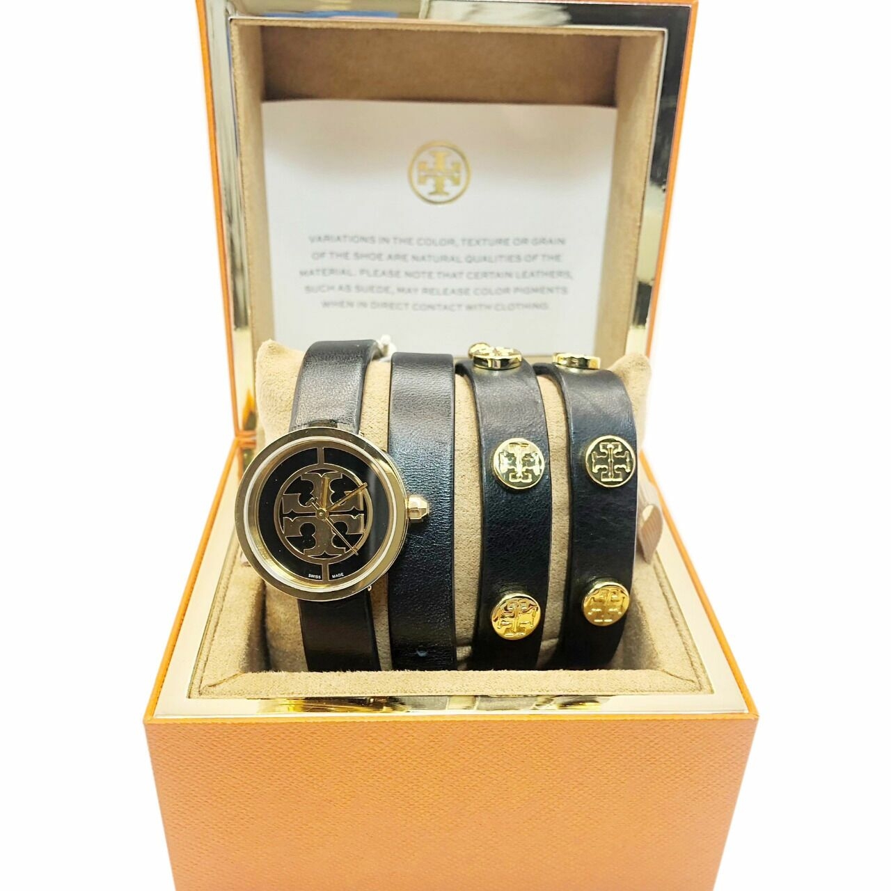 Tory Burch Black-gold Jam Tangan