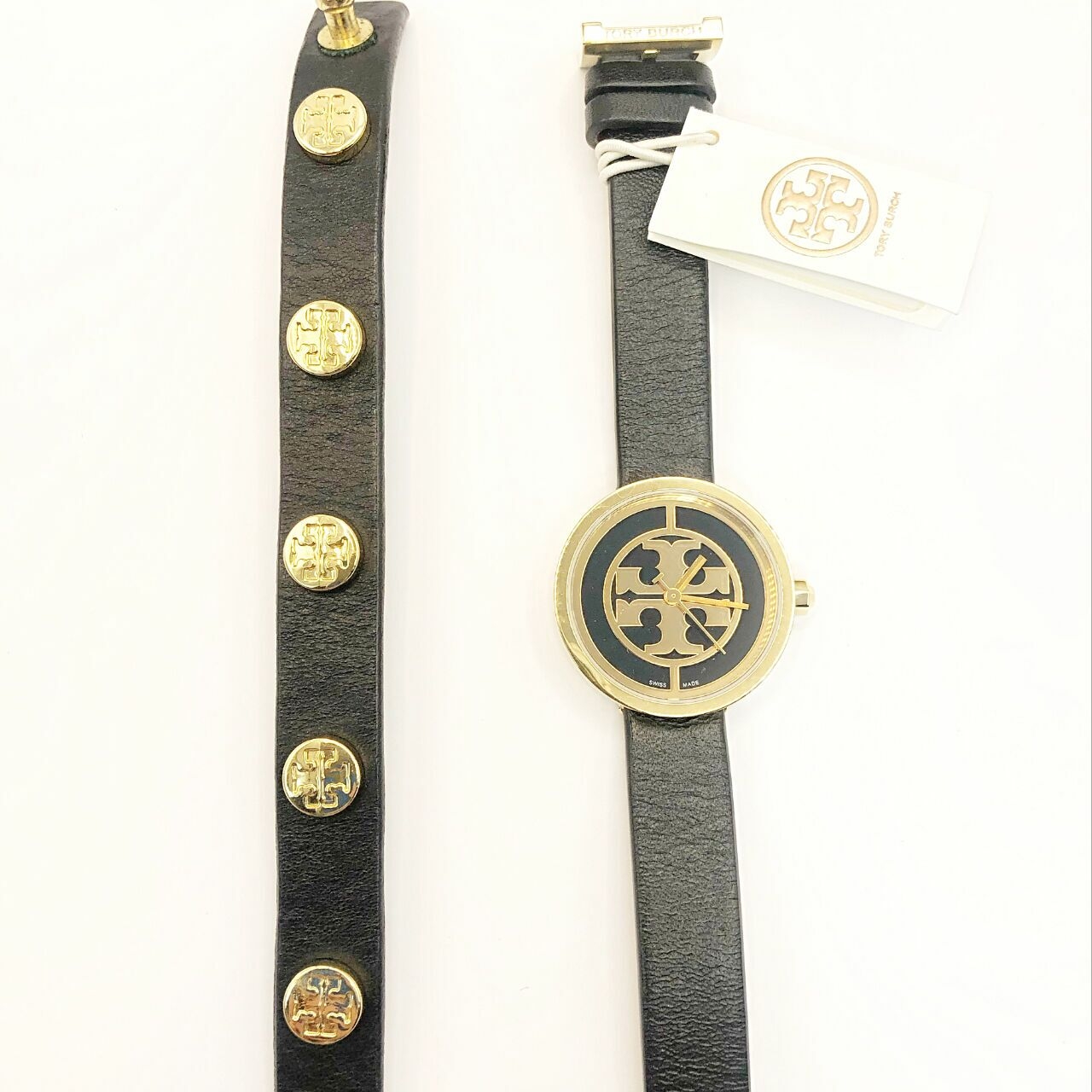 Tory Burch Black-gold Jam Tangan