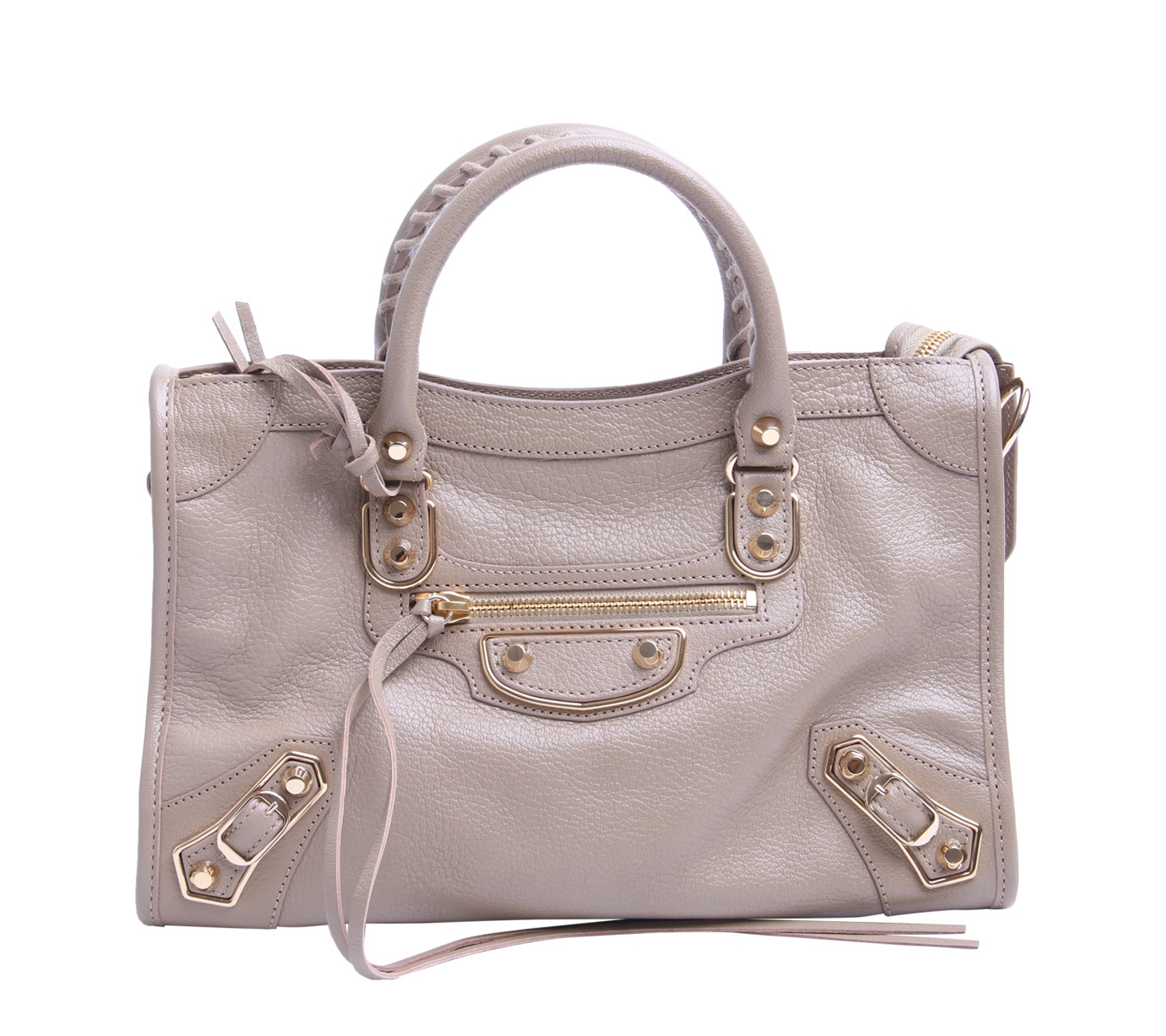 Balenciaga Metallic Edge Beige Small Beige GHW Satchel Bag