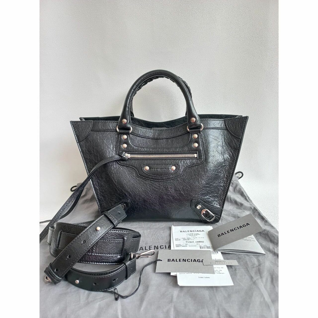 Balenciaga Neo Classic Medium Upside Down Tote Black GHW Satchel