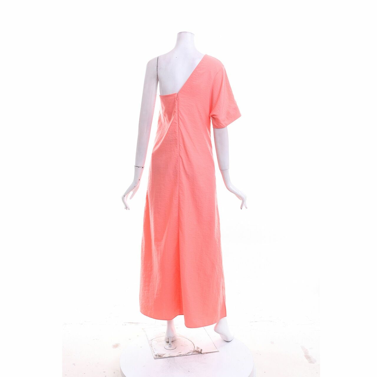 COS Soft Pink One Shoulder Long Dress