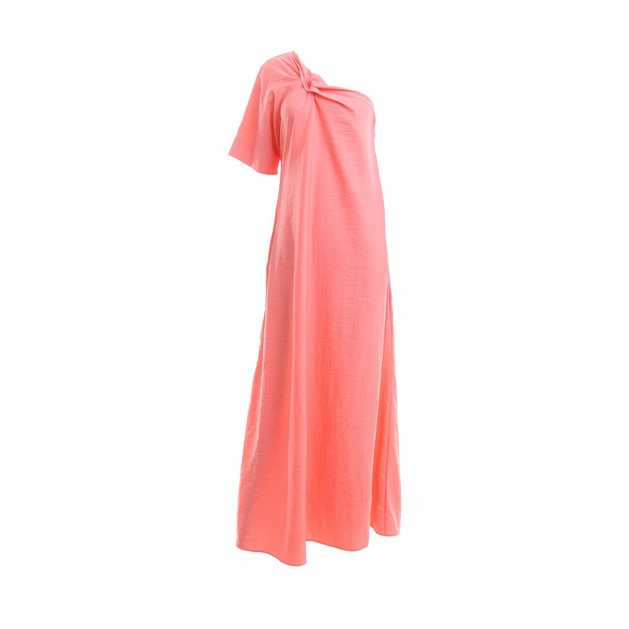 COS Soft Pink One Shoulder Long Dress