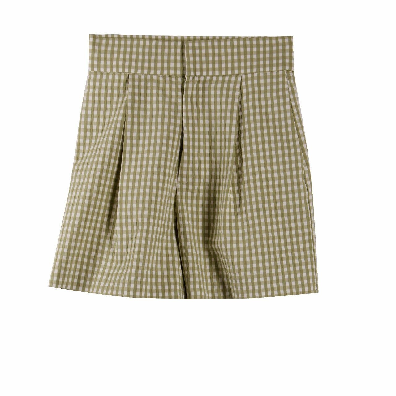 Zara Green & Green Tea Plaid Short Pants
