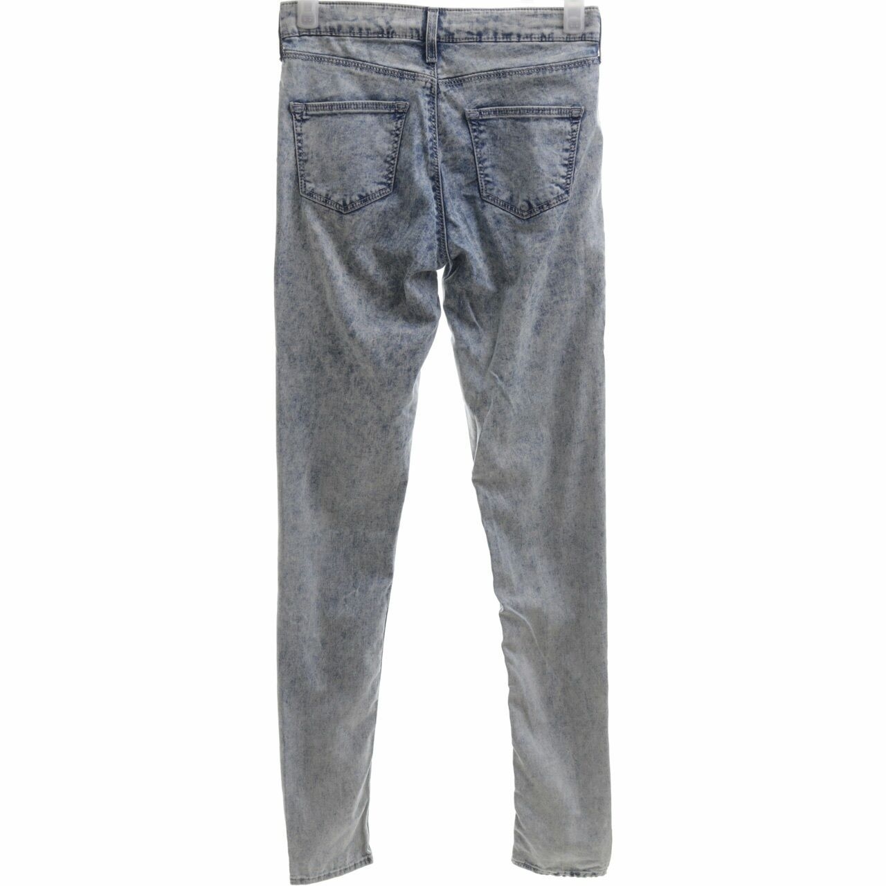 Topshop Dark Blue Washed Moto Leigh Long Pants