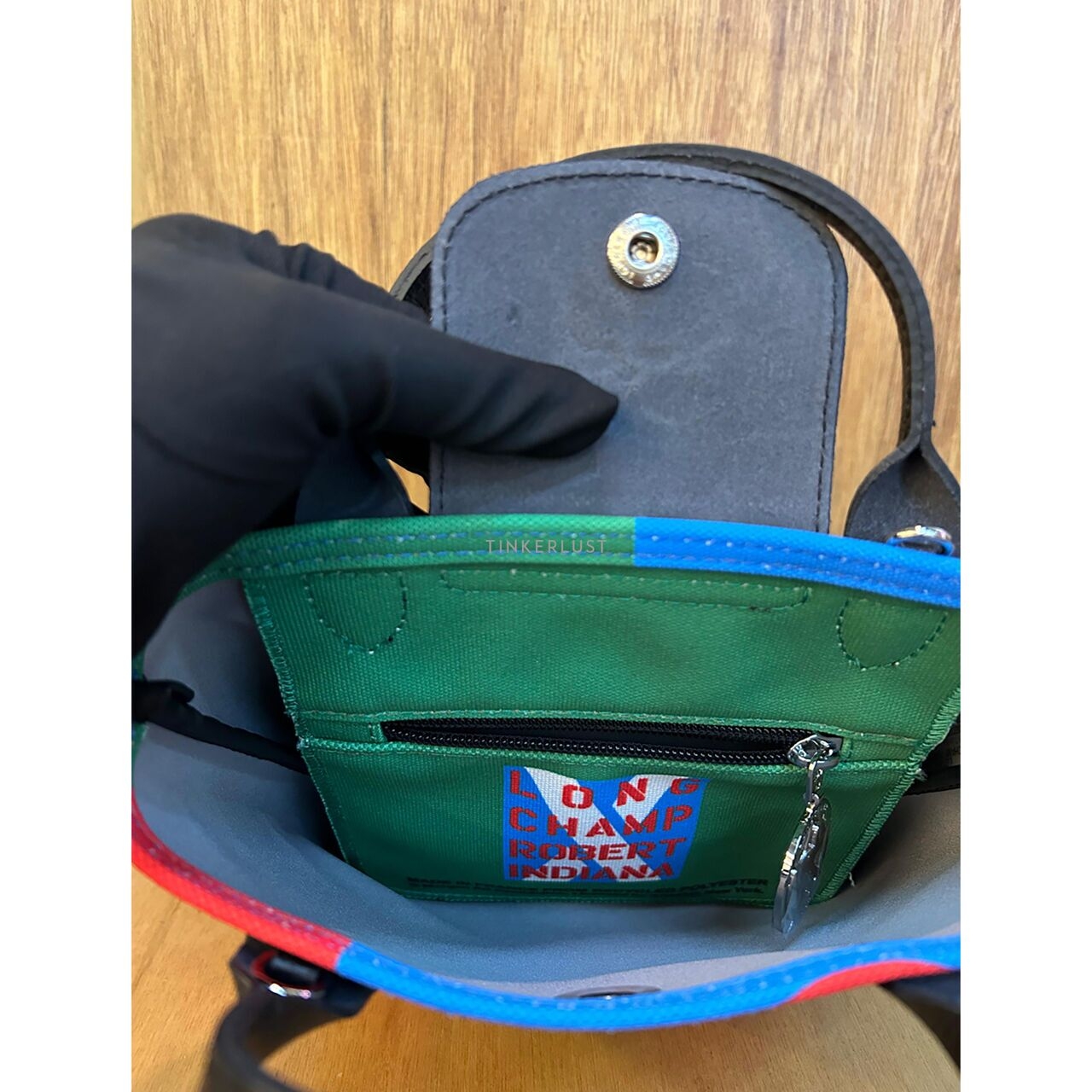 Longchamp x Robert Indiana Red Multi Handbag