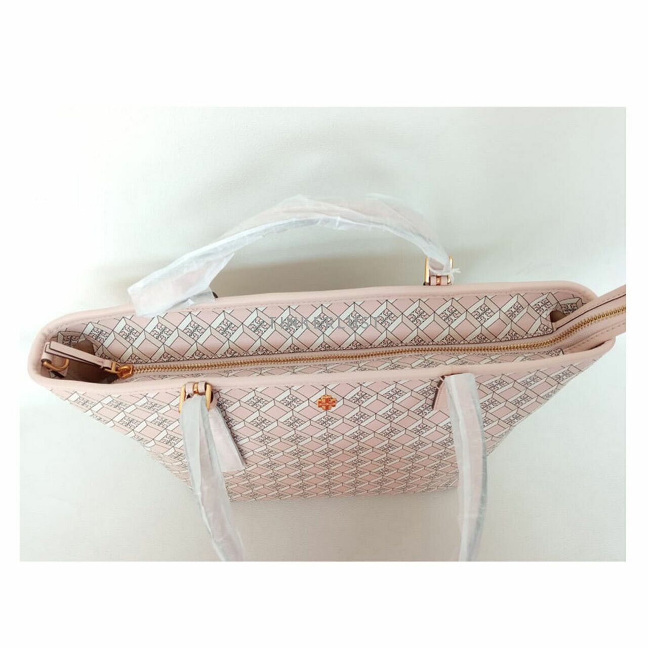 Tory Burch Geo Logo Mini Top Zip Tote Dusted Blush