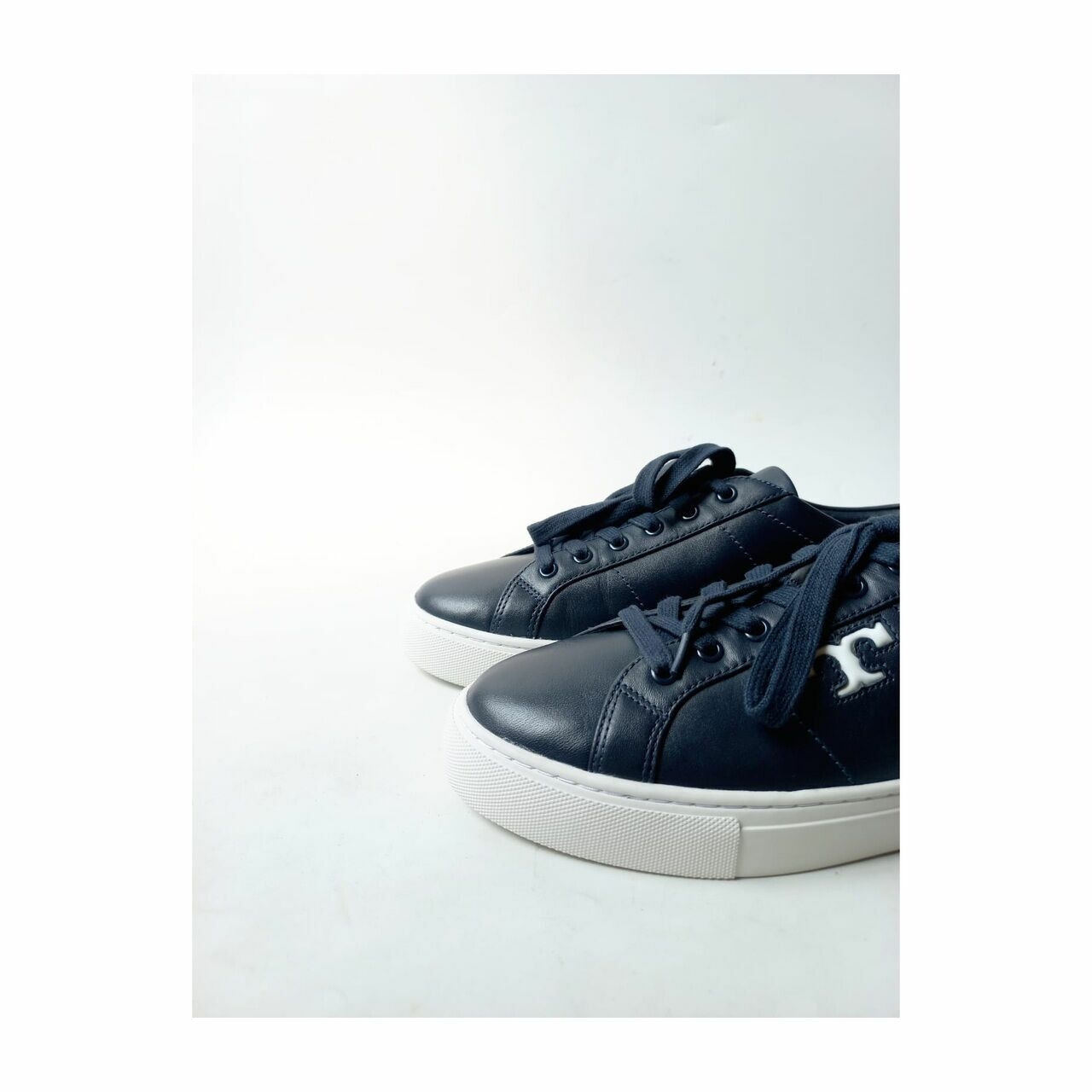 Tory Burch Amalia Perfect Navy Calf Leather Sneakers 