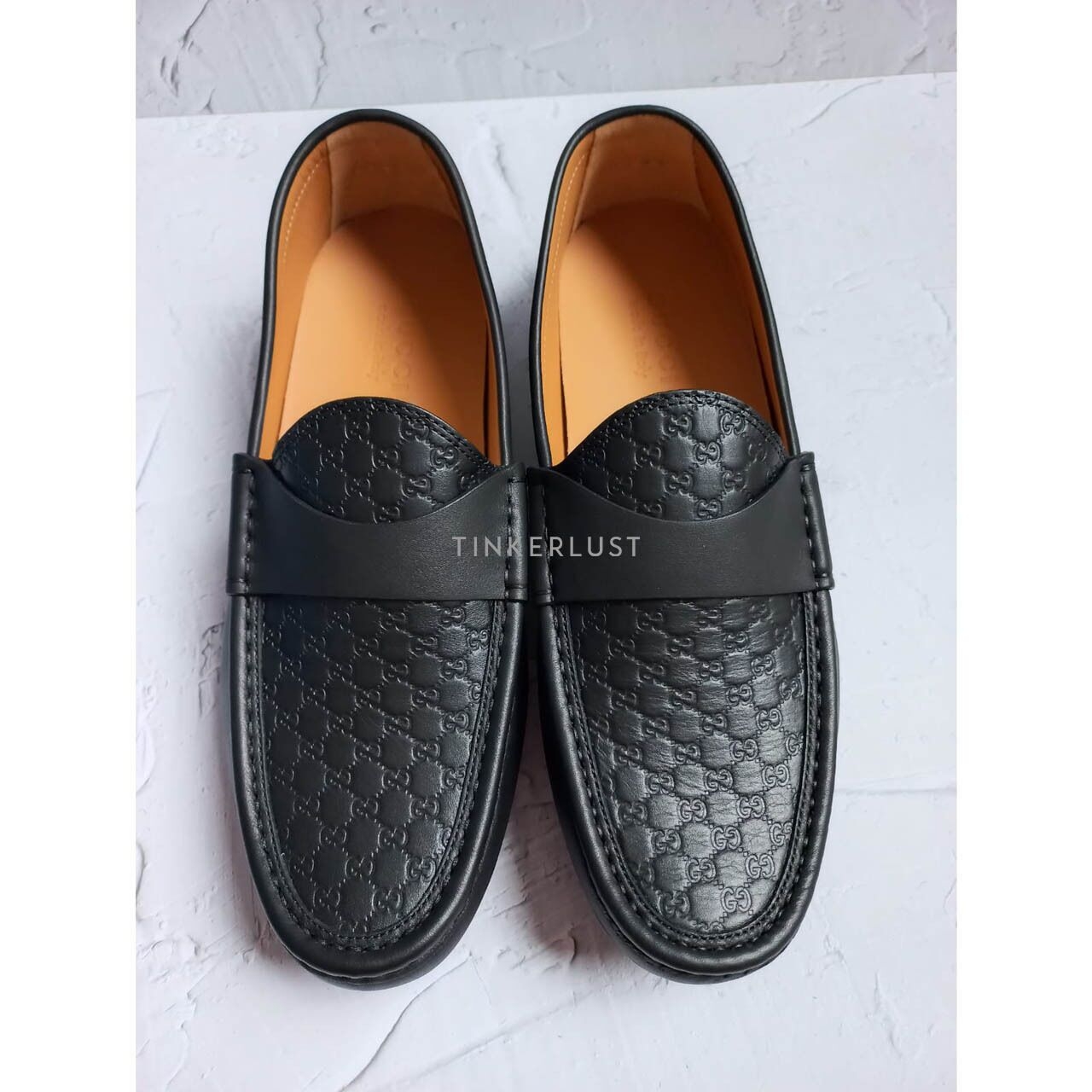 Gucci Men GG Guccissima Black Loafers