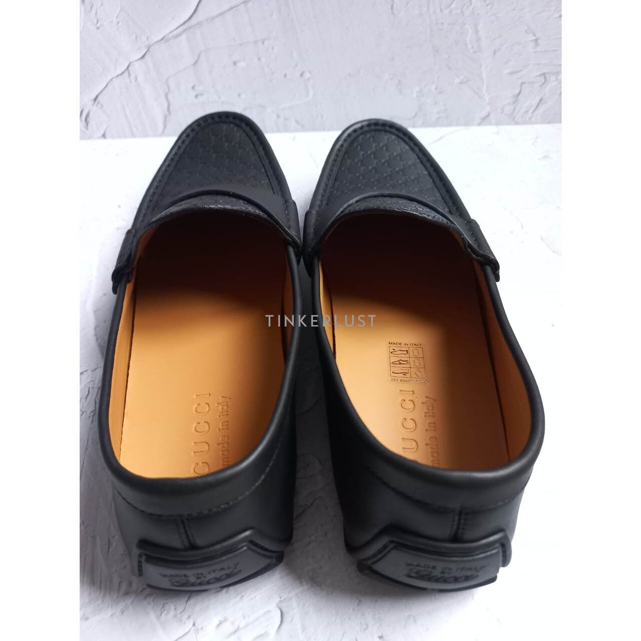 Gucci Men GG Guccissima Black Loafers