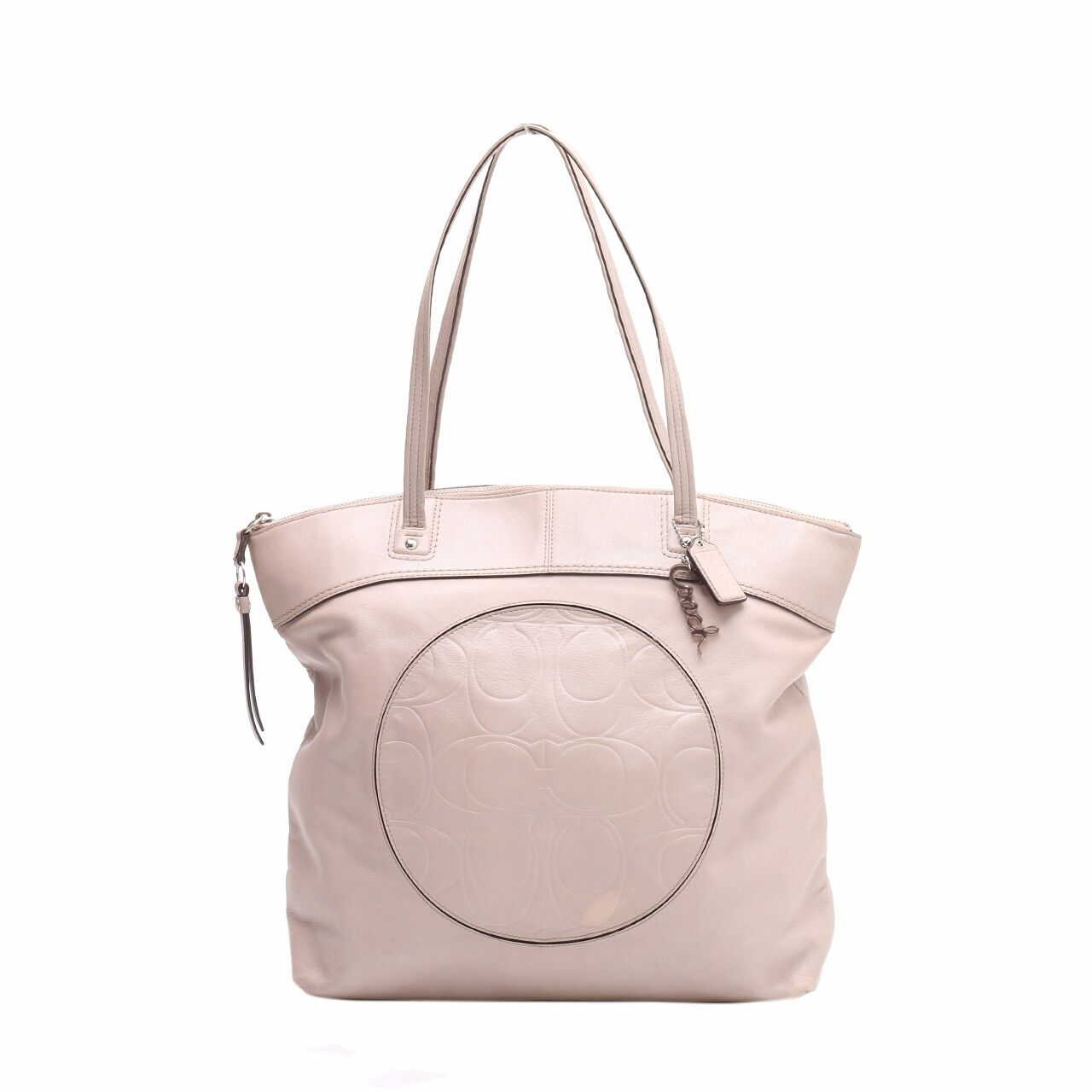 Coach Beige Laura Signature Tote Bag