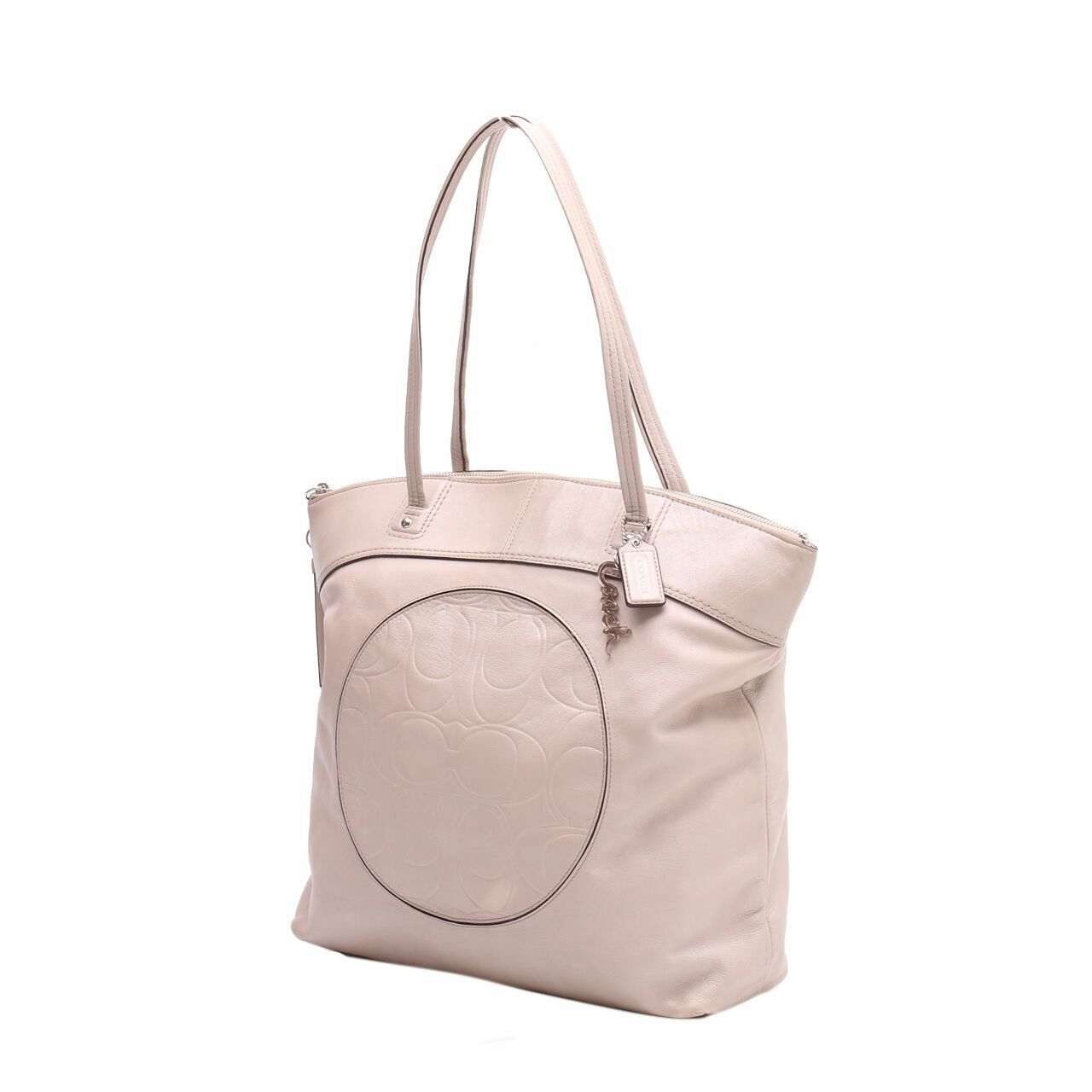 Coach Beige Laura Signature Tote Bag