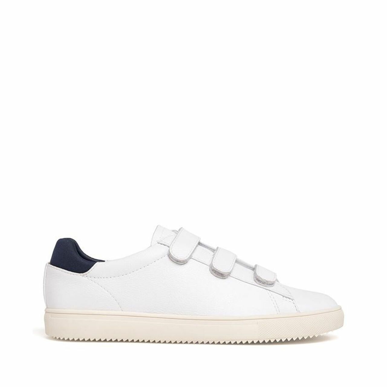 CLAE White Sneakers Bradley Velcro Women Shoes White Milled Leather 40