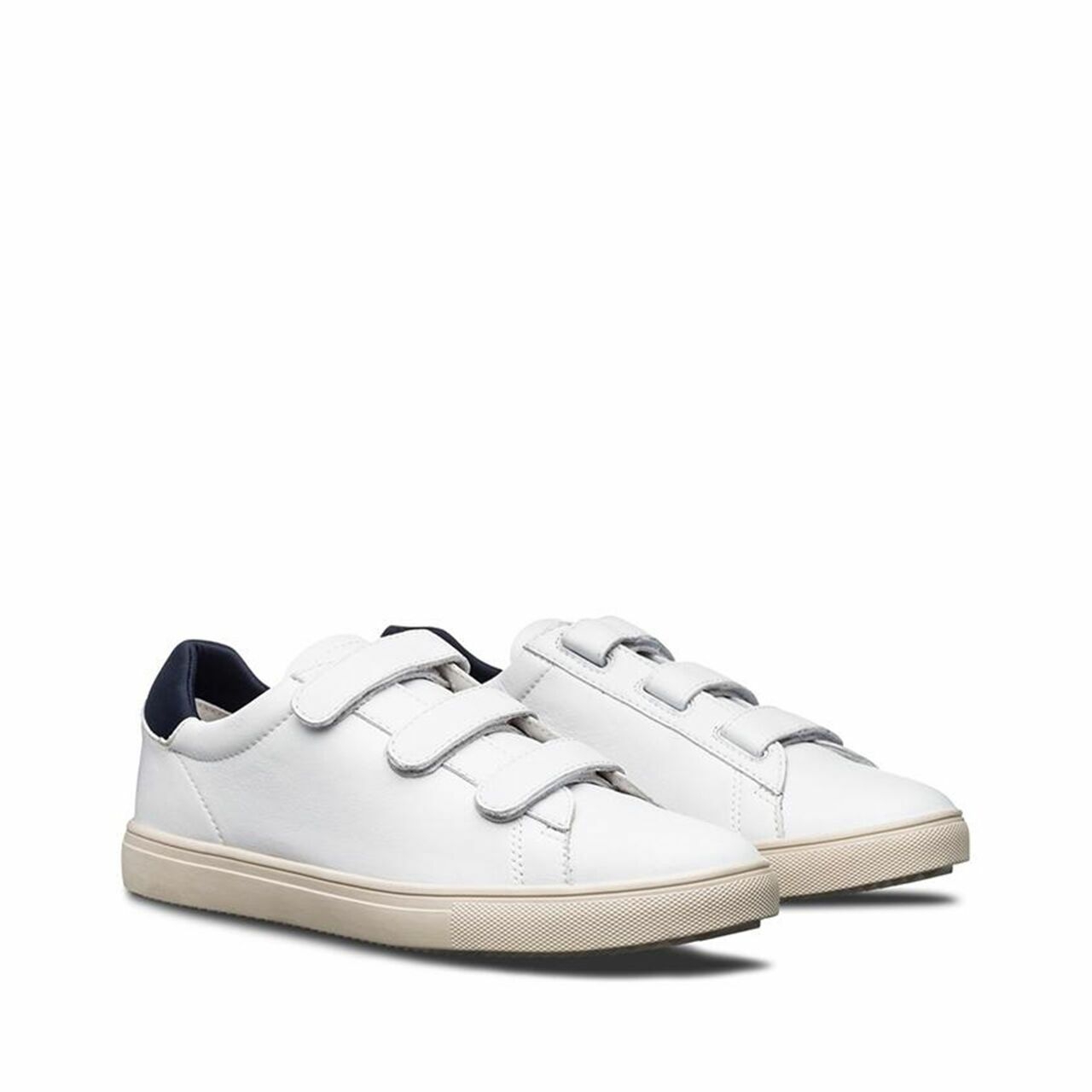 CLAE White Sneakers Bradley Velcro Women Shoes White Milled Leather 40