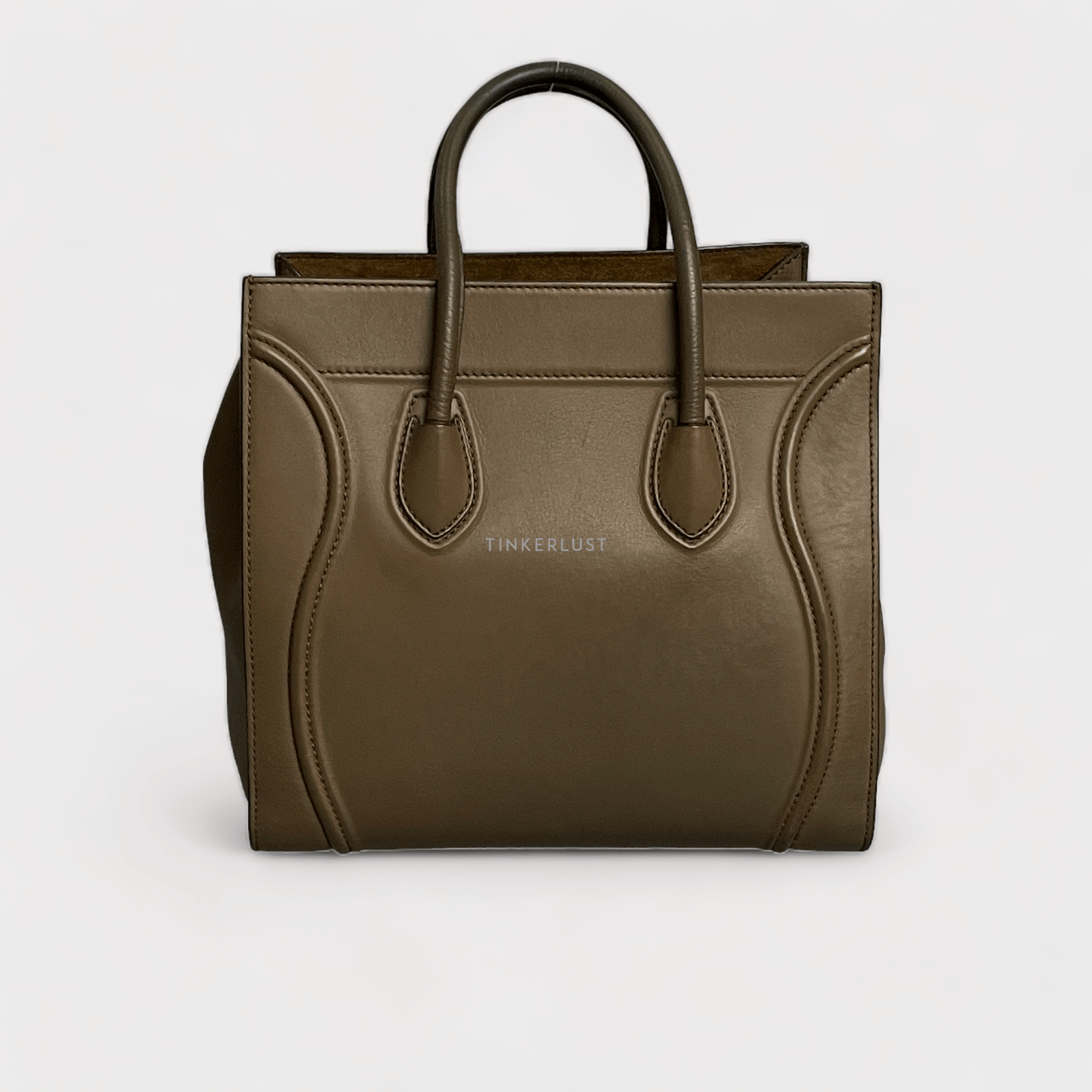 Celine Lugagge Phantom Dark Brown Calfskin Medium GHW Tote Bag