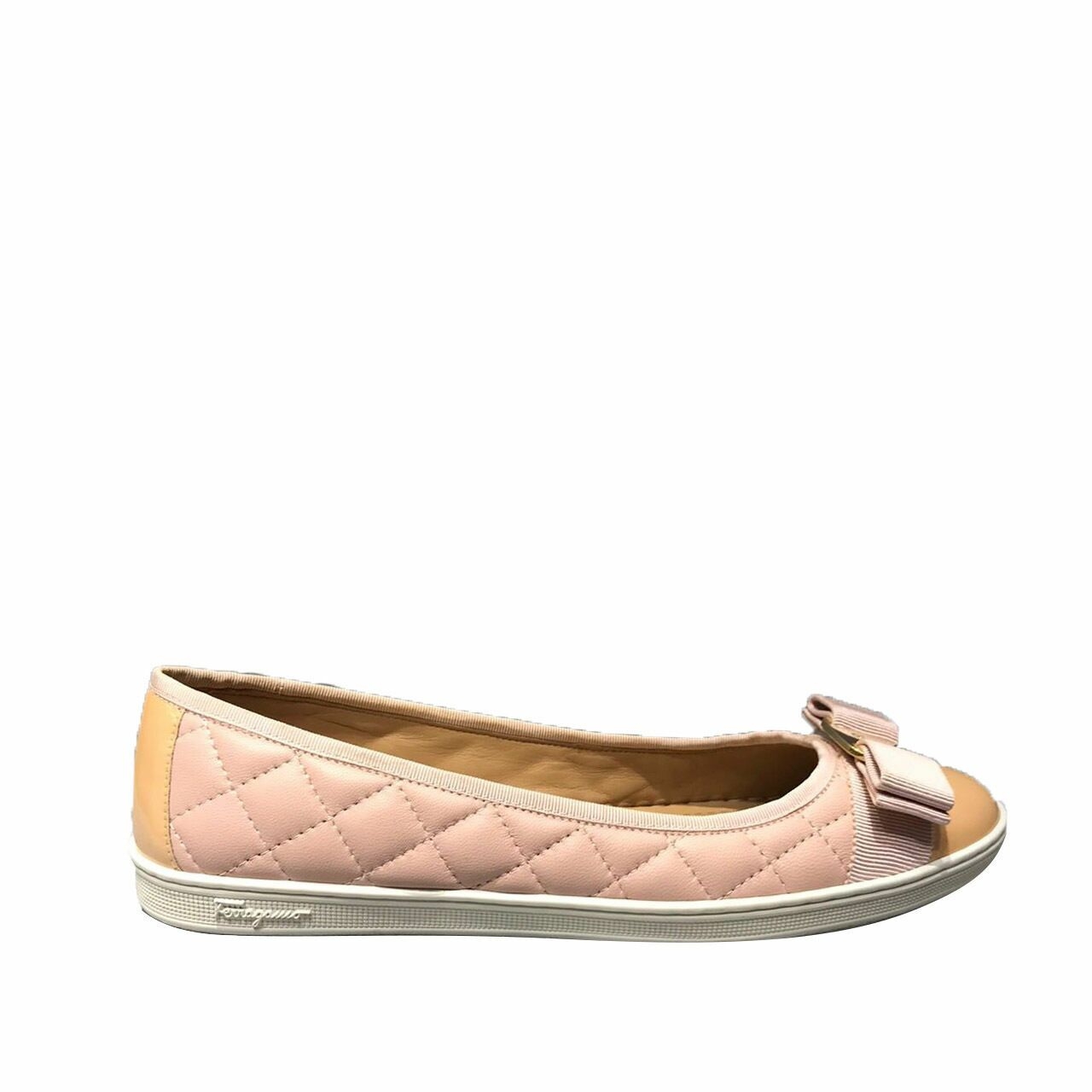 Salvatore Feragamo Rufina Pink Quilted Flat Shoes  