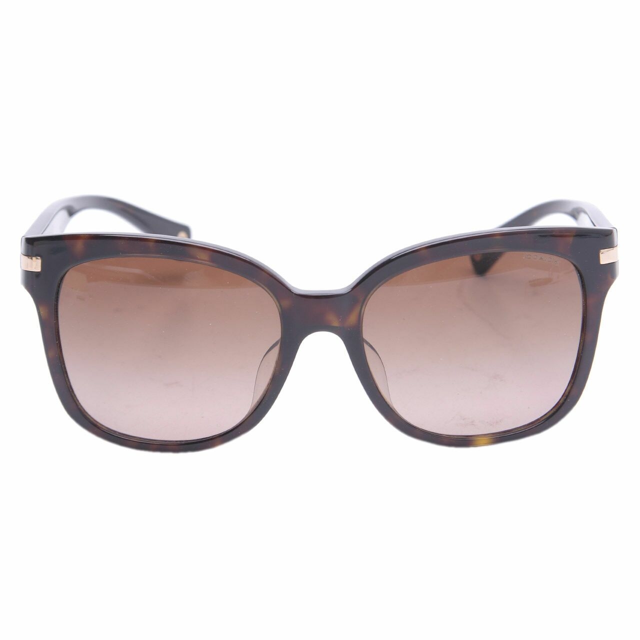 Coach Dark Brown Ocelot Gradient Sunglasses