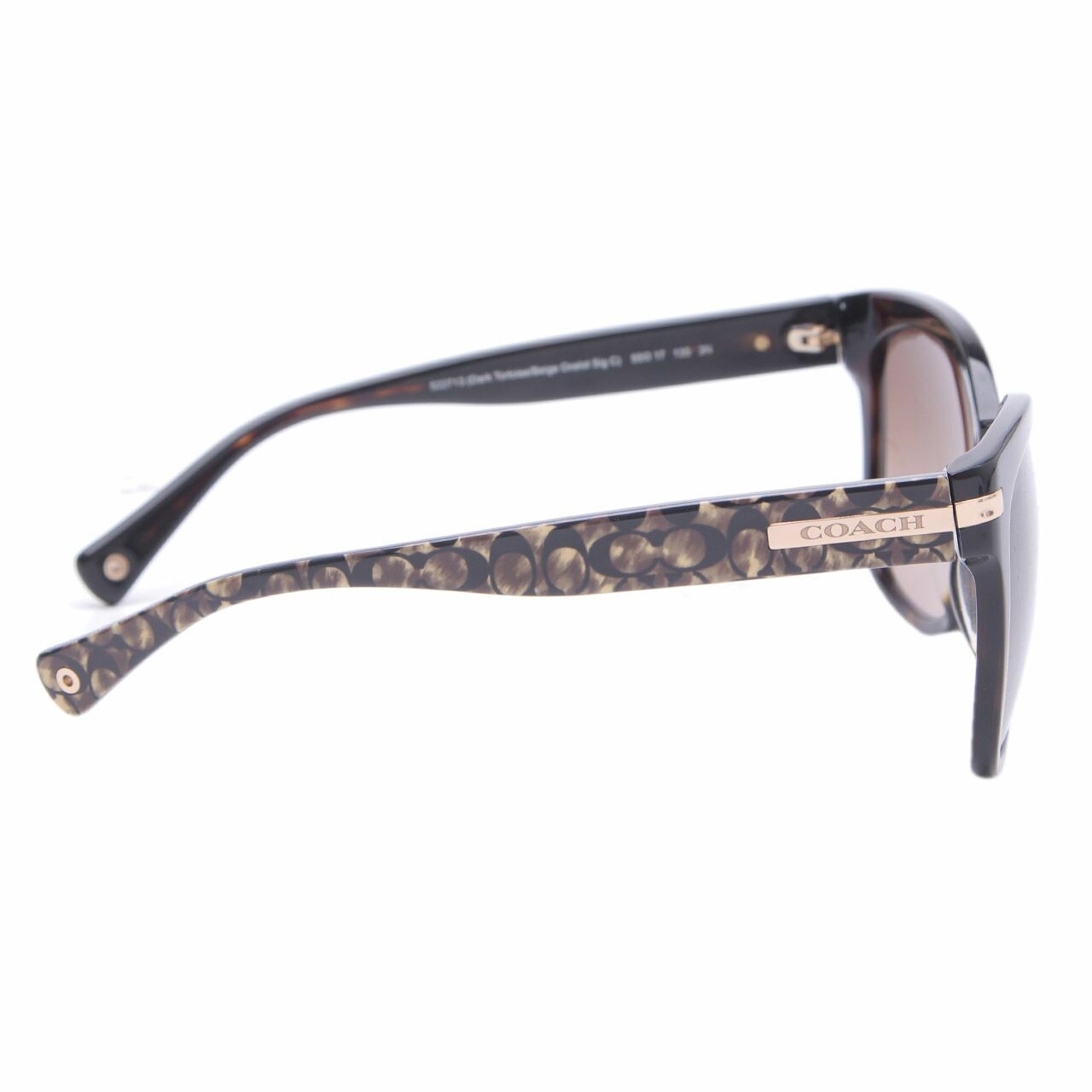 Coach Dark Brown Ocelot Gradient Sunglasses