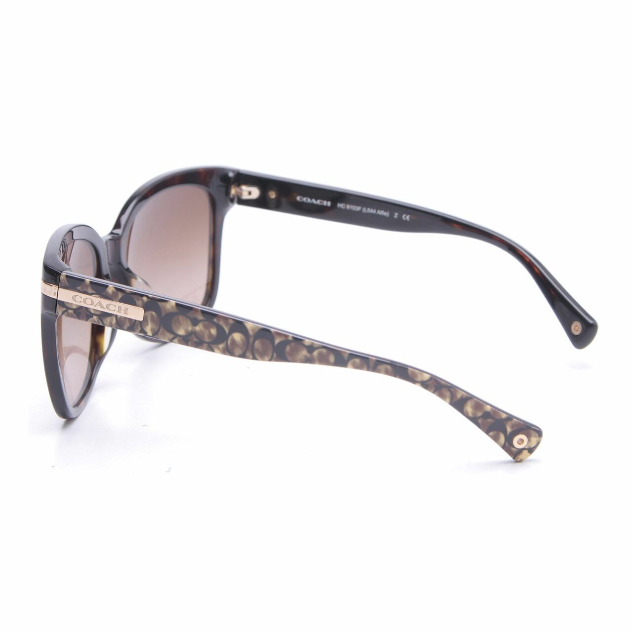 Coach Dark Brown Ocelot Gradient Sunglasses