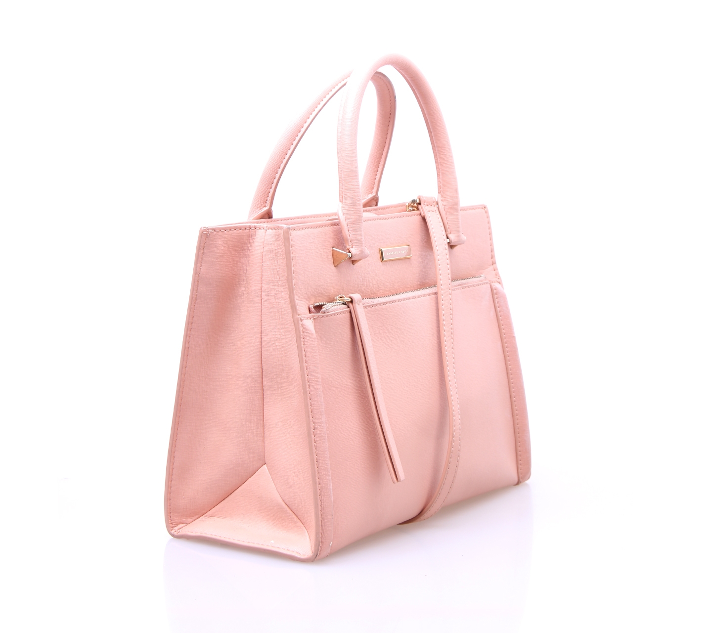 Charles & Keith Pink Leather Satchel