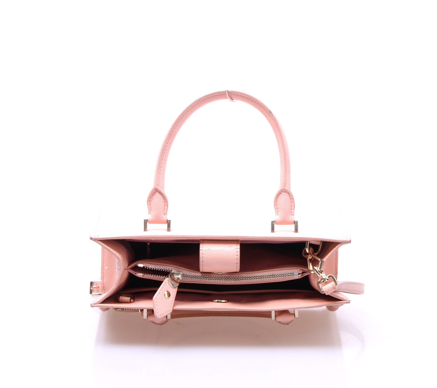 Charles & Keith Pink Leather Satchel