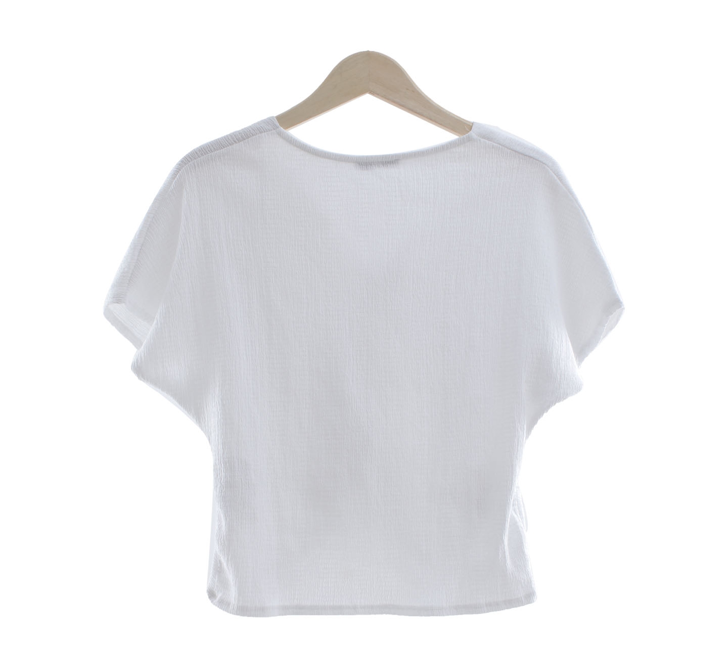 Zara White V-Neck Blouse