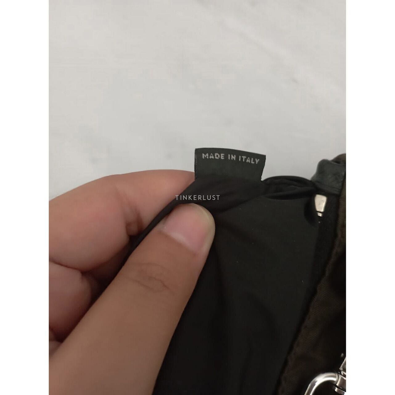 Prada Khaki Green Nylon Sling Bag