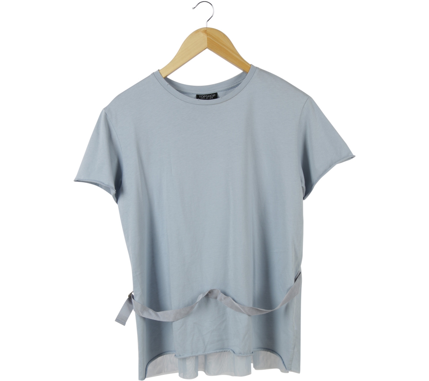 Topshop Light Blue See Thrue Blouse