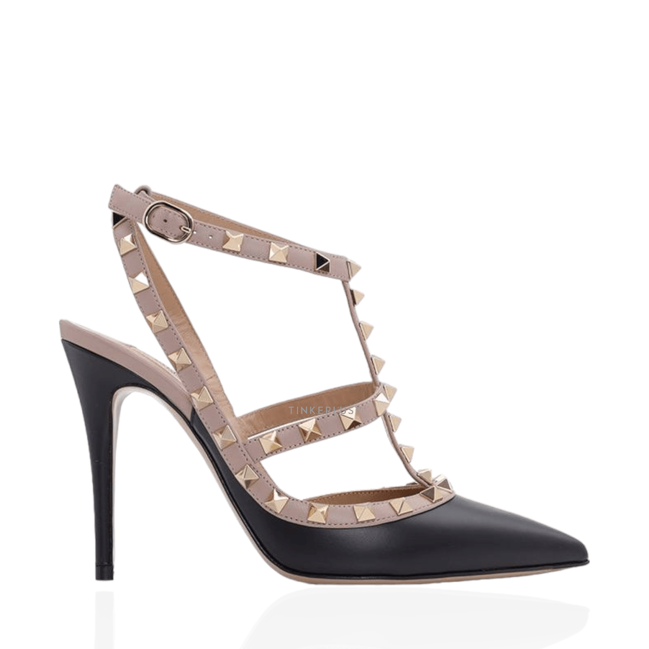 Valentino Rockstud Heels 10cm in Black Calf	