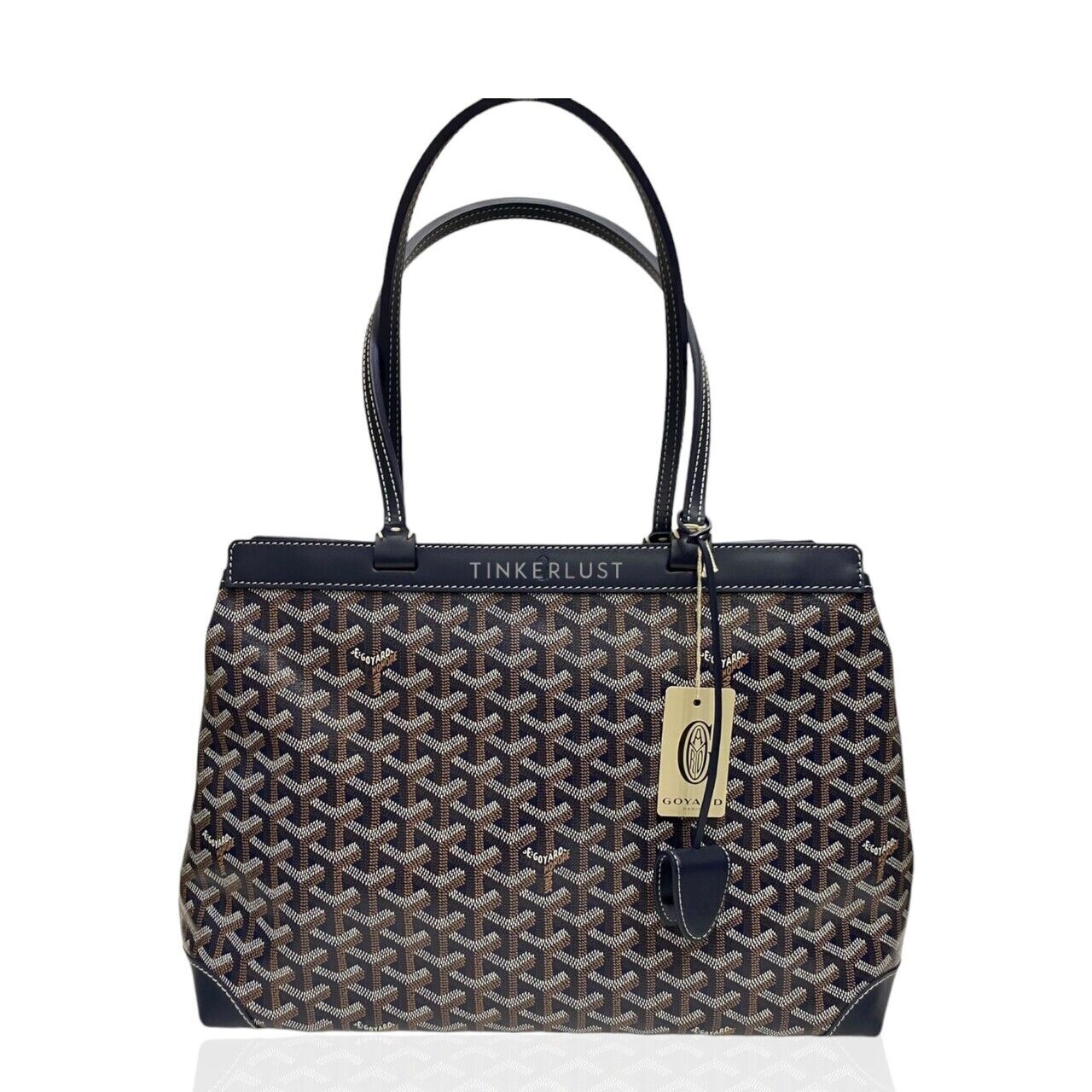 Goyard Bellechase PM Navy Blue Tote Bag