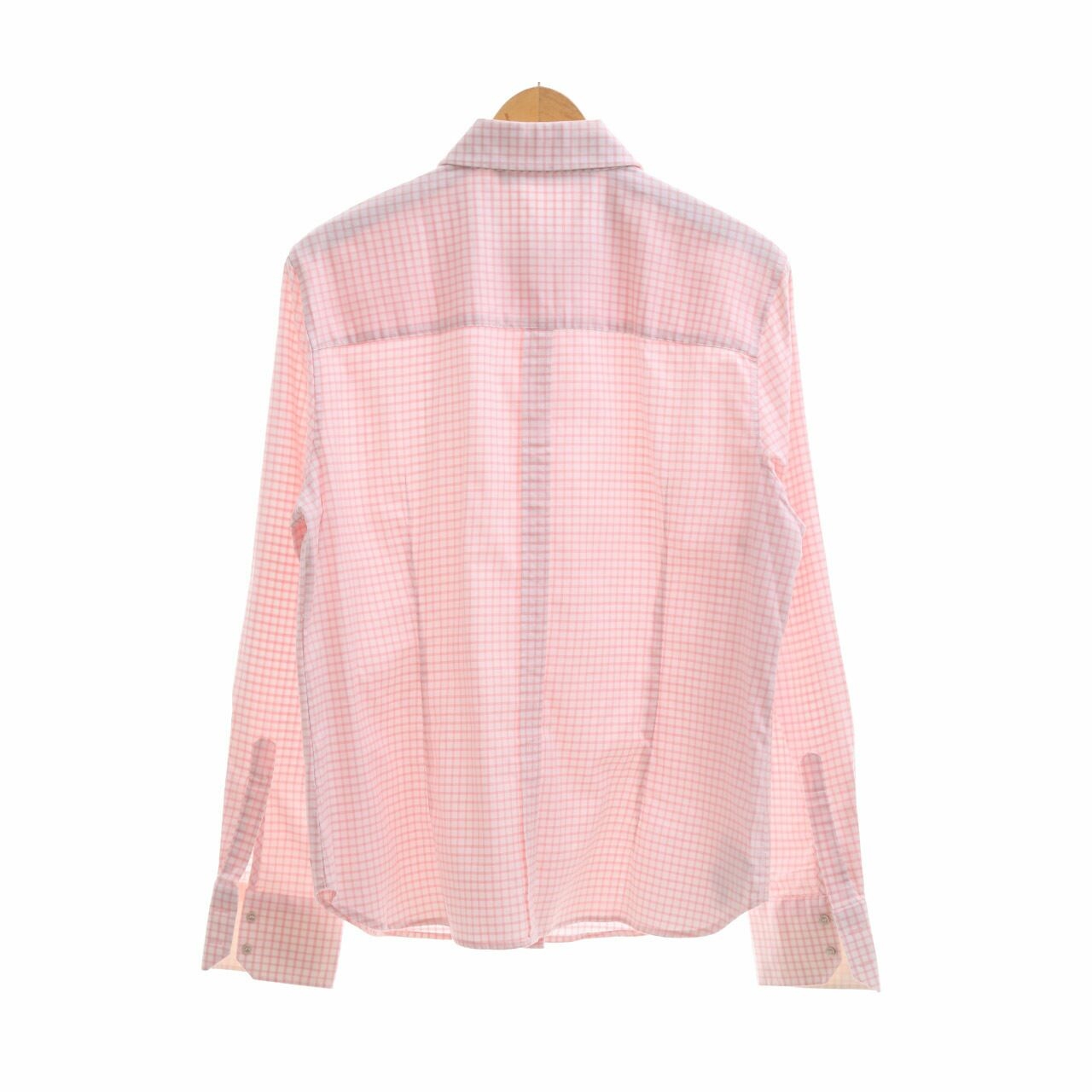 Zara Pink & White Plaid Shirt