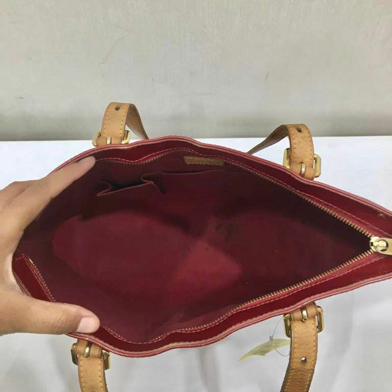 Louis Vuitton Brentwood Red Vernis Tote Bag