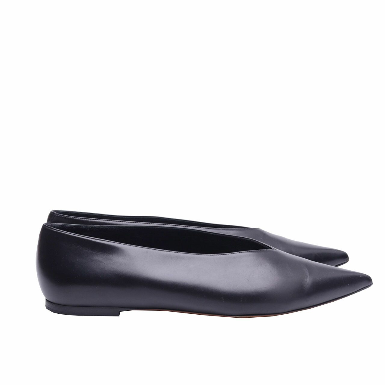 Celine Black Pointed Flats Shoes