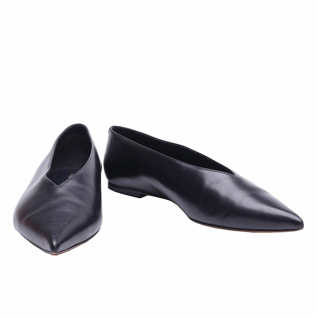 Celine Black Pointed Flats Shoes