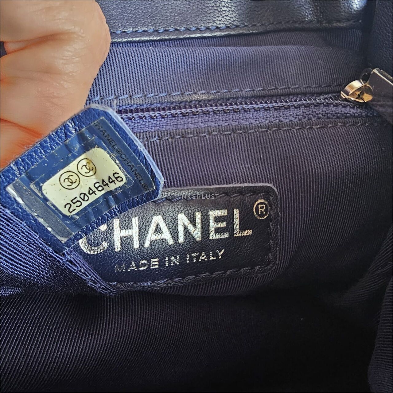 Chanel Chevron Blue Mini #25 Backpack