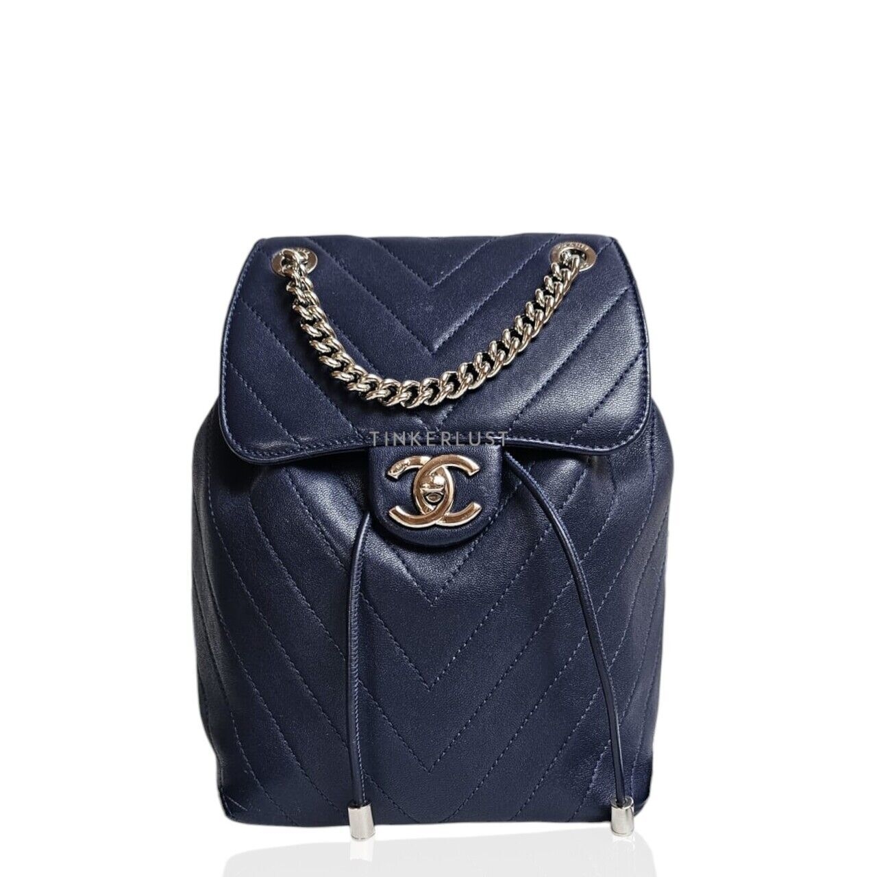 Chanel Chevron Blue Mini #25 Backpack