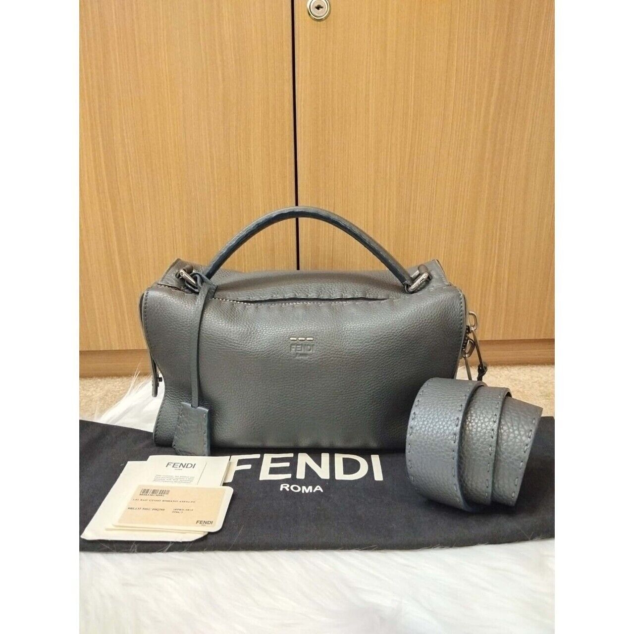 Fendi Selleria Lei Grey 2015 Satchel