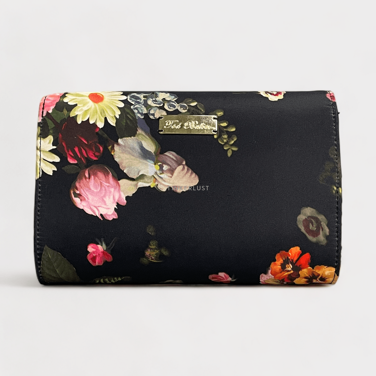 Ted Baker Black Floral Animal Printed Sling Bag