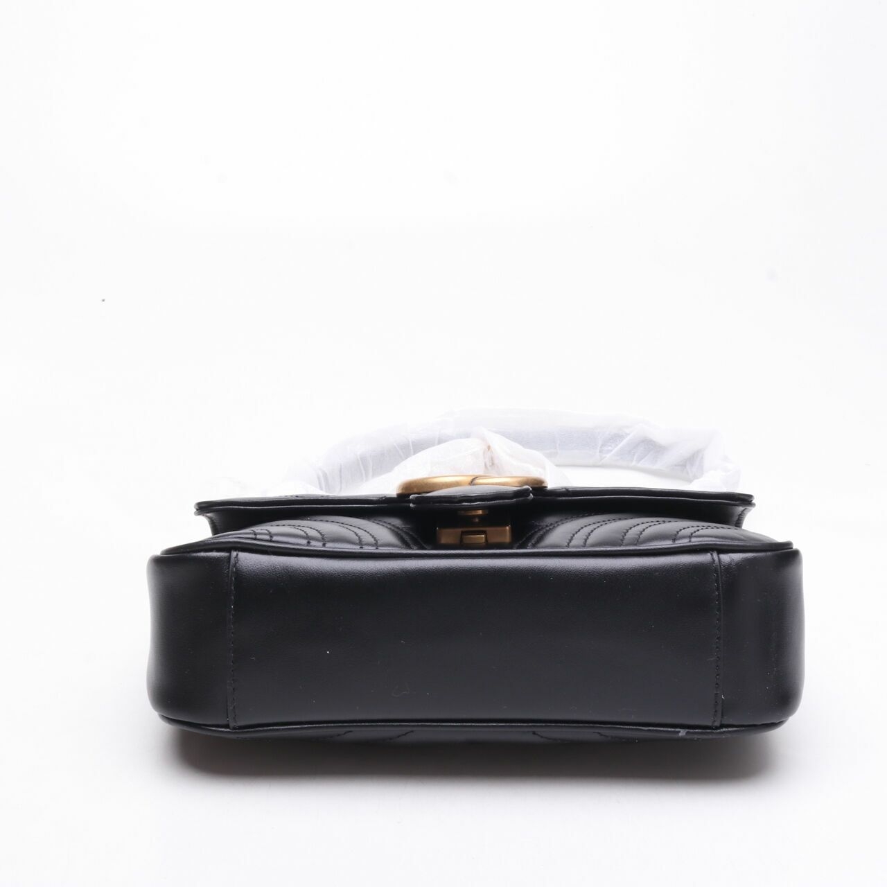 Gucci Calfskin Mini GG Marmont Bag Black Shoulder Bag