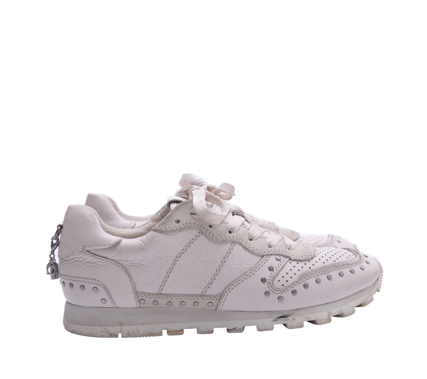 Coach Leather Signature Jogger White Sneakers