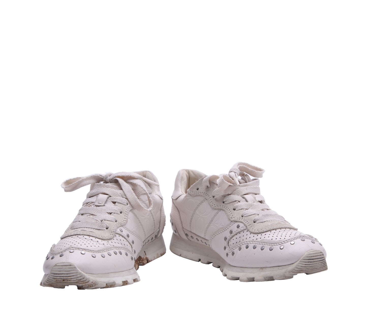 Coach Leather Signature Jogger White Sneakers