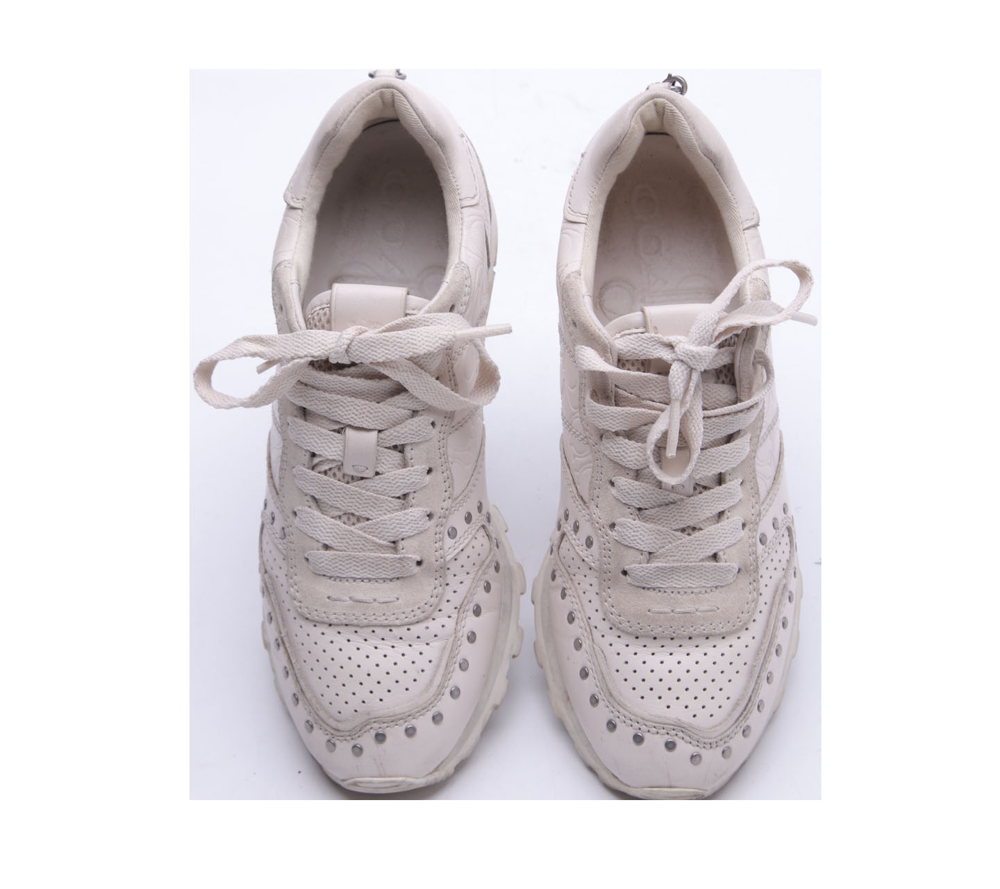 Coach Leather Signature Jogger White Sneakers