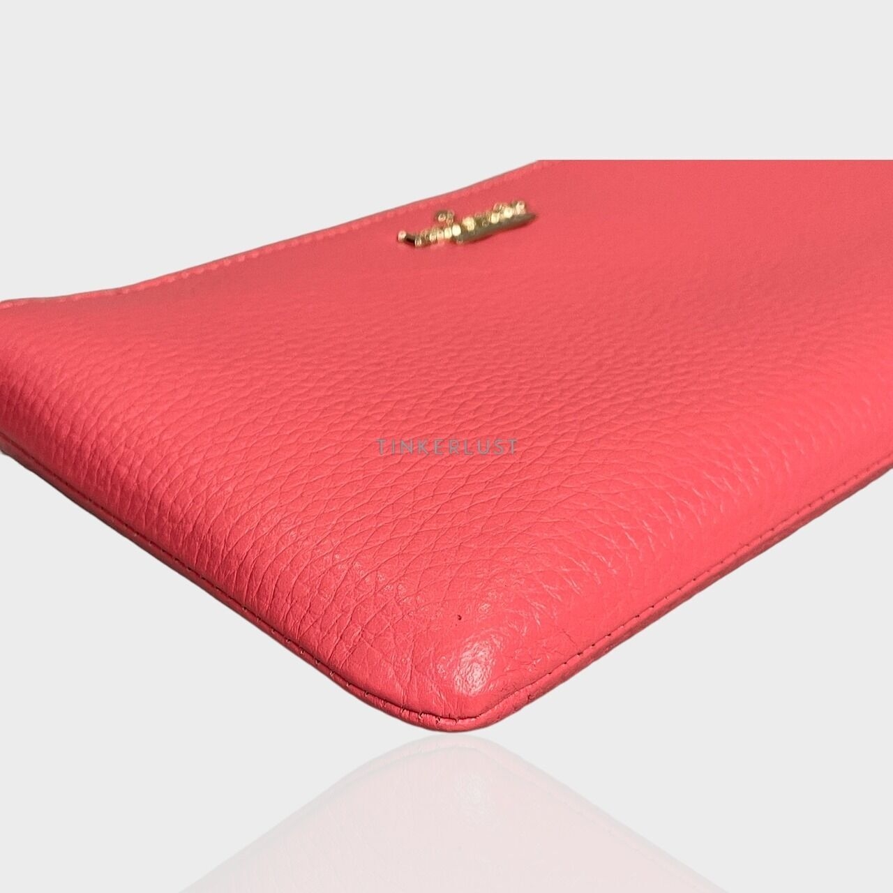 Kate Spade Jackson Street Alfre Pink Leather GHW Clutch