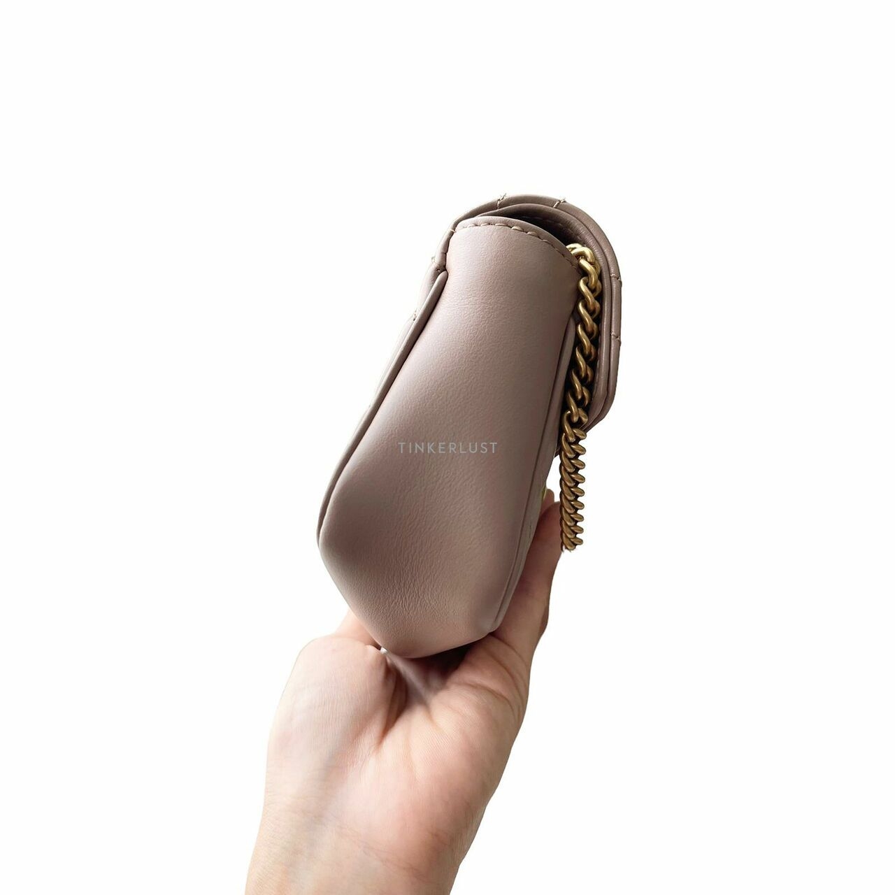 Gucci Marmont Super Mini Nude GHW Sling Bag	