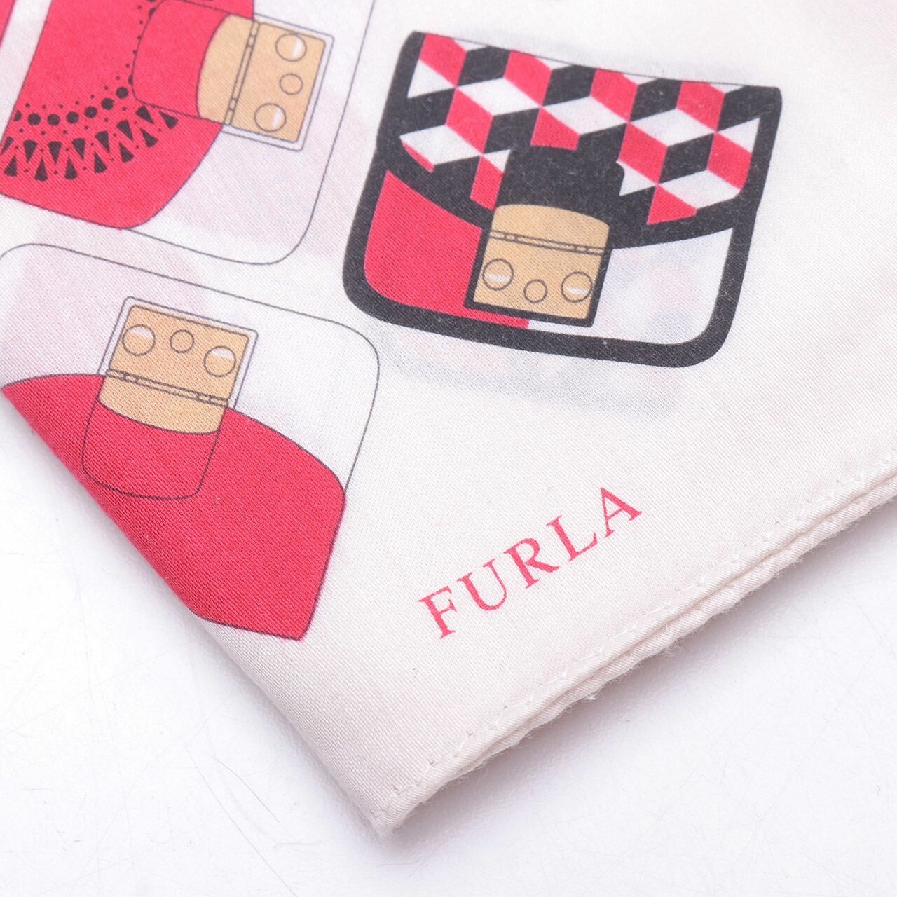 Furla Cream & Multi Pattern Scarf