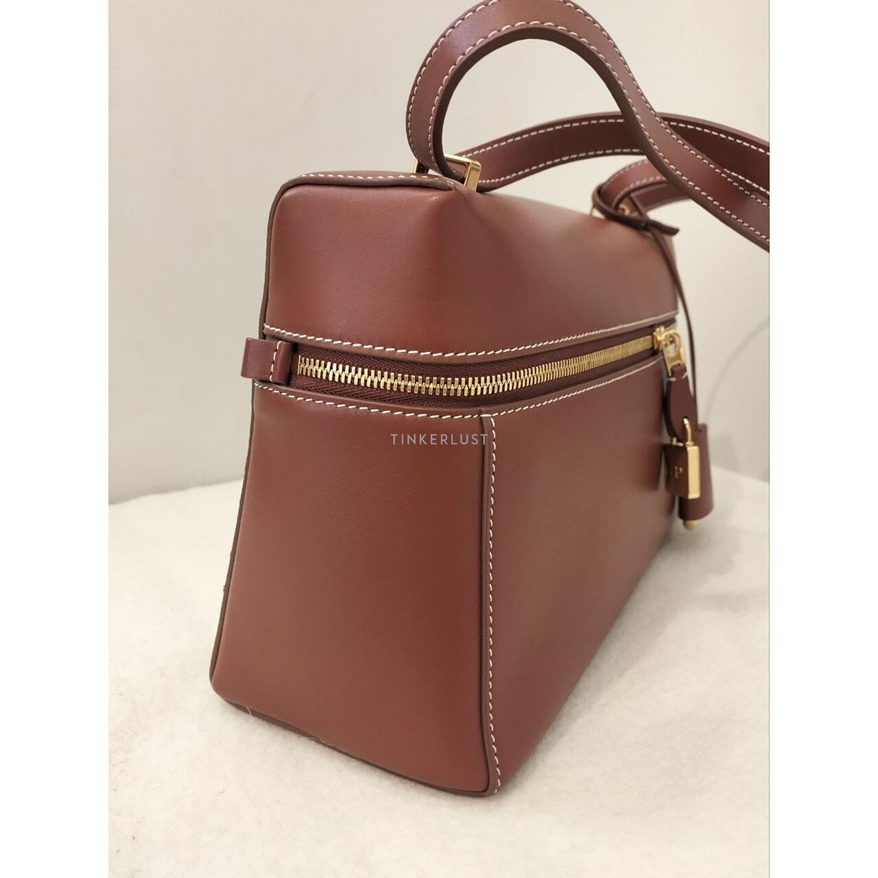 Loro Piana 27 Extra Bag in Kummel/Brown Tan GHW Satchel