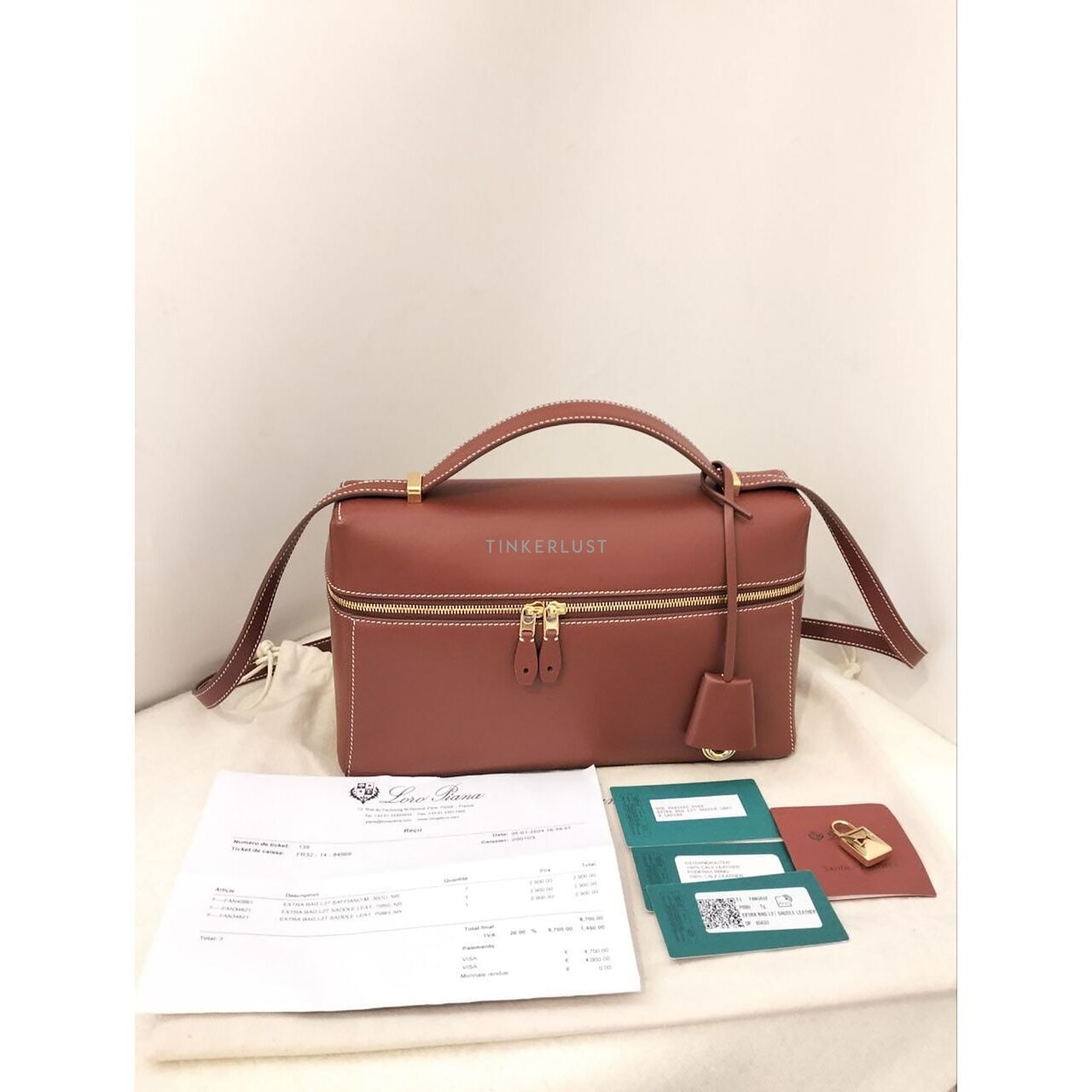 Loro Piana 27 Extra Bag in Kummel/Brown Tan GHW Satchel