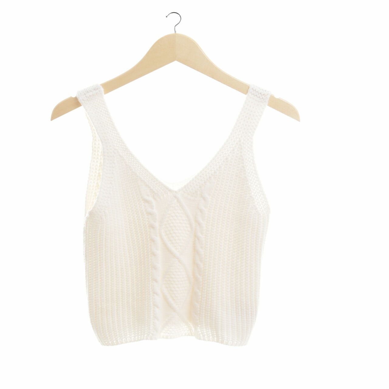 Et Cetera Off White Knit Sleeveless