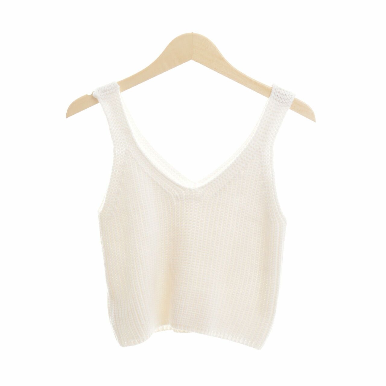 Et Cetera Off White Knit Sleeveless